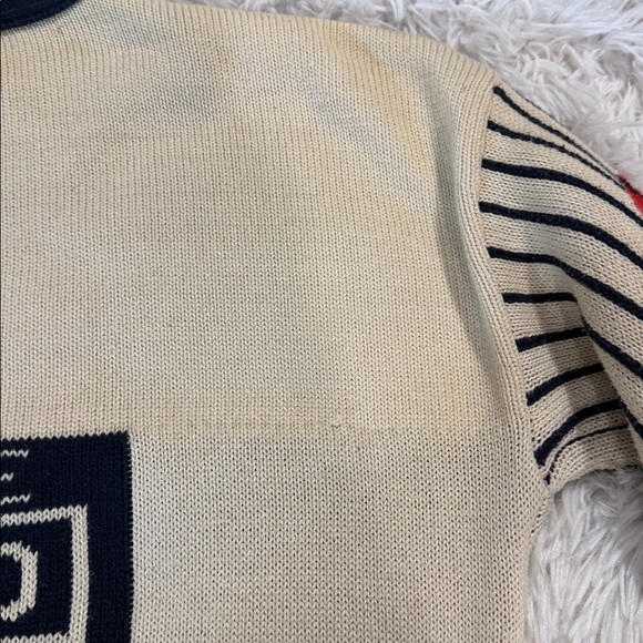 SWEATER LOFT MULTICOLORED SPORTS THEMED cardigan sweater large - Picture 14 of 14